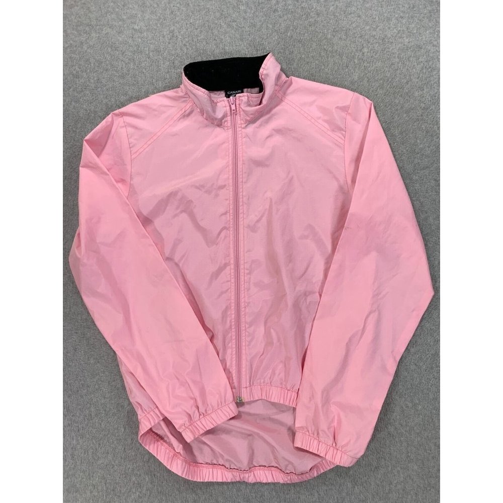 Canari Nylon Full Zip Cycling Jacket (Women's Medium) Pink‎